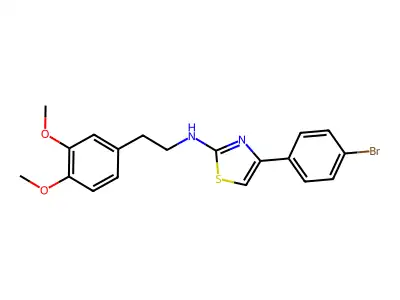 4-(4-bromophenyl)-N-[2-(3,4-dimethoxyphenyl)ethyl]-1,3-thiazol-2-amine structure