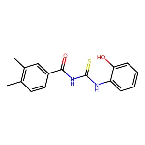 N-[(2-hydroxyphenyl)carbamothioyl]-3,4-dimethylbenzamide structure