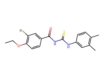 3-bromo-N-[(3,4-dimethylphenyl)carbamothioyl]-4-ethoxybenzamide structure