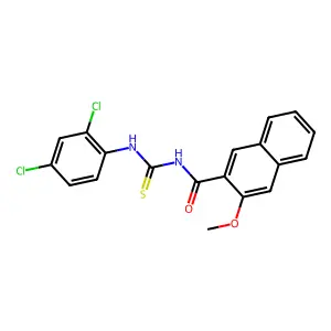 N-[(2,4-dichlorophenyl)carbamothioyl]-3-methoxynaphthalene-2-carboxamide structure
