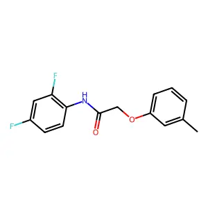 N-(2,4-difluorophenyl)-2-(3-methylphenoxy)acetamide structure