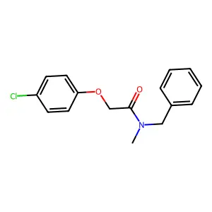 N-benzyl-2-(4-chlorophenoxy)-N-methylacetamide structure