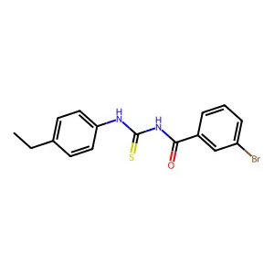 3-bromo-N-[(4-ethylphenyl)carbamothioyl]benzamide structure