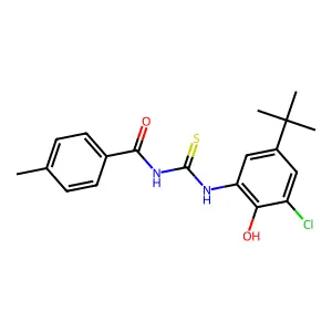 N-[(5-tert-butyl-3-chloro-2-hydroxyphenyl)carbamothioyl]-4-methylbenzamide structure