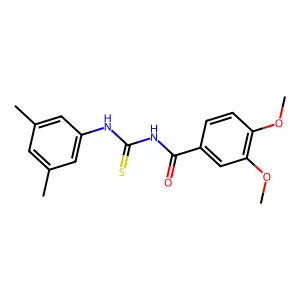 N-[(3,5-dimethylphenyl)carbamothioyl]-3,4-dimethoxybenzamide structure