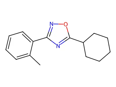 5-Cyclohexyl-3-(2-methylphenyl)-1,2,4-oxadiazole structure