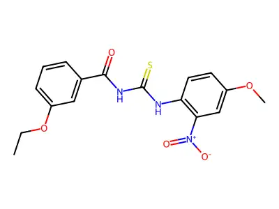 3-ethoxy-N-[(4-methoxy-2-nitrophenyl)carbamothioyl]benzamide structure