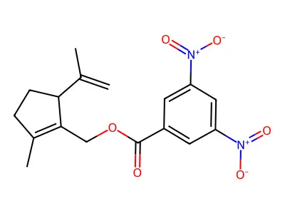 (5-Isopropenyl-2-methylcyclopent-1-en-1-yl)methyl 3,5-bisnitrobenzoate structure