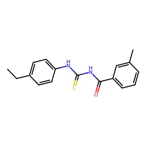 N-[(4-ethylphenyl)carbamothioyl]-3-methylbenzamide structure