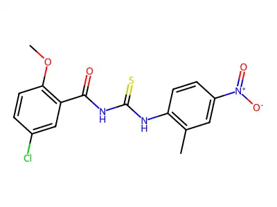 5-chloro-2-methoxy-N-[(2-methyl-4-nitrophenyl)carbamothioyl]benzamide structure