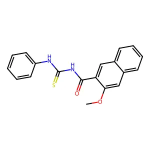 3-methoxy-N-(phenylcarbamothioyl)naphthalene-2-carboxamide structure
