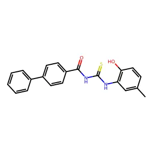 N-[(2-hydroxy-5-methylphenyl)carbamothioyl]-4-phenylbenzamide structure