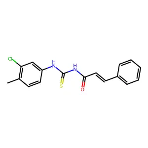 (E)-N-[(3-chloro-4-methylphenyl)carbamothioyl]-3-phenylprop-2-enamide structure