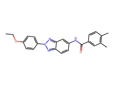 N-[2-(4-ethoxyphenyl)benzotriazol-5-yl]-3,4-dimethylbenzamide structure