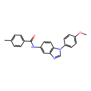 N-[1-(4-methoxyphenyl)benzimidazol-5-yl]-4-methylbenzamide structure