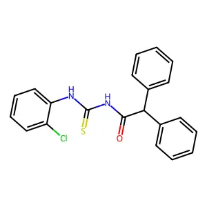 N-[(2-chlorophenyl)carbamothioyl]-2,2-diphenylacetamide structure