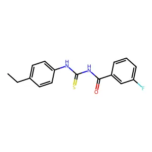 N-[(4-乙基苯基)硫代氨基甲酰基]-3-氟苯甲酰胺 structure