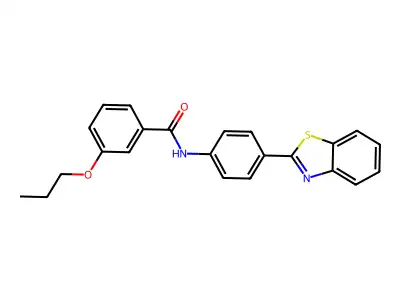 N-[4-(1,3-benzothiazol-2-yl)phenyl]-3-propoxybenzamide structure
