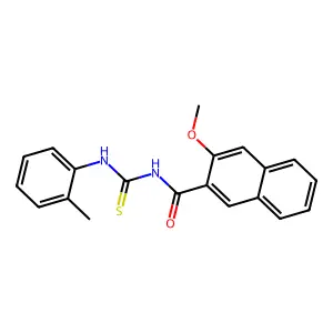 3-methoxy-N-[(2-methylphenyl)carbamothioyl]naphthalene-2-carboxamide structure