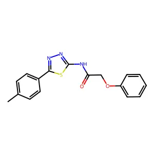 2-phenoxy-N-(5-(p-tolyl)-1,3,4-thiadiazol-2-yl)acetamide structure
