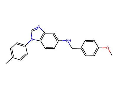 N-[(4-methoxyphenyl)methyl]-1-(4-methylphenyl)benzimidazol-5-amine structure