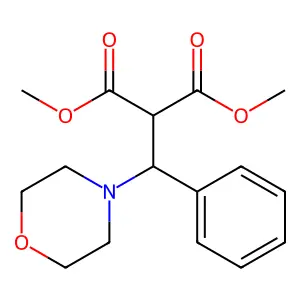 Dimethyl 2-(morpholino(phenyl)methyl)malonate structure