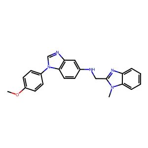 1-(4-methoxyphenyl)-N-[(1-methylbenzimidazol-2-yl)methyl]benzimidazol-5-amine structure