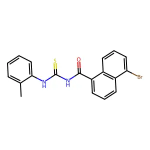 5-bromo-N-[(2-methylphenyl)carbamothioyl]naphthalene-1-carboxamide structure
