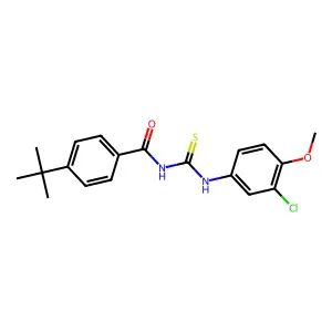 4-tert-butyl-N-[(3-chloro-4-methoxyphenyl)carbamothioyl]benzamide structure