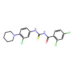 2,4-dichloro-N-[(3-chloro-4-piperidin-1-ylphenyl)carbamothioyl]benzamide structure