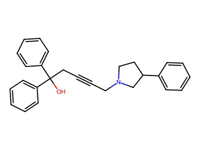 1,1-Diphenyl-5-(3-phenylpyrrolidin-1-yl)pent-3-yn-1-ol structure