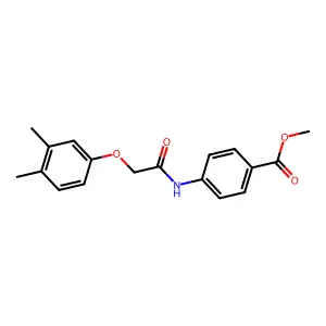 Methyl 4-{[(3,4-dimethylphenoxy)acetyl]amino}benzoate structure