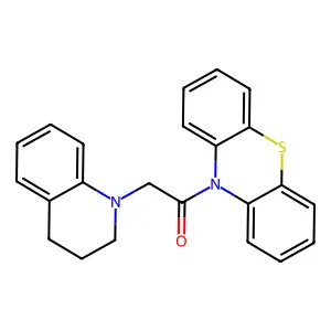 2-(3,4-dihydroquinolin-1(2H)-yl)-1-(10H-phenothiazin-10-yl)ethanone structure