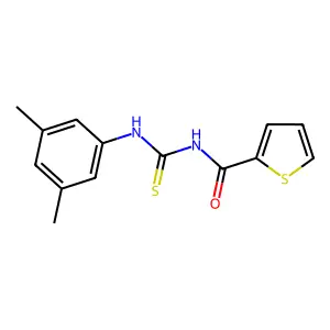 N-[(3,5-dimethylphenyl)carbamothioyl]thiophene-2-carboxamide structure