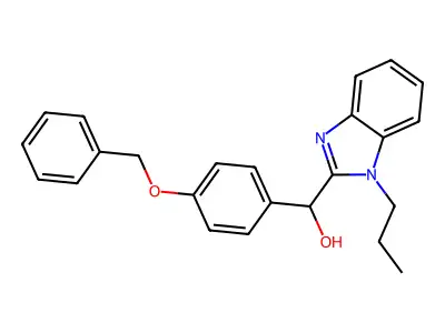 (4-Phenylmethoxyphenyl)-(1-propylbenzimidazol-2-yl)methanol structure