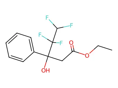 Ethyl 4,4,5,5-tetrafluoro-3-hydroxy-3-phenylpentanoate structure