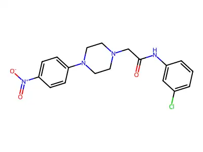N-(3-chlorophenyl)-2-[4-(4-nitrophenyl)piperazin-1-yl]acetamide structure