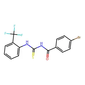 4-bromo-N-{[2-(trifluoromethyl)phenyl]carbamothioyl}benzamide structure