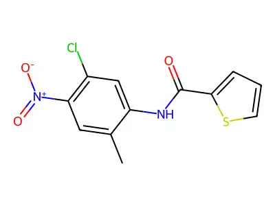 N-(5-chloro-2-methyl-4-nitrophenyl)thiophene-2-carboxamide structure