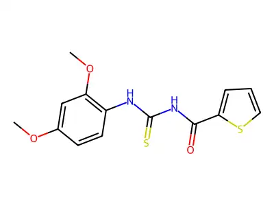 N-[(2,4-dimethoxyphenyl)carbamothioyl]thiophene-2-carboxamide structure