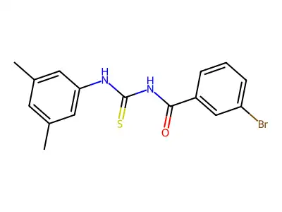 3-bromo-N-[(3,5-dimethylphenyl)carbamothioyl]benzamide structure