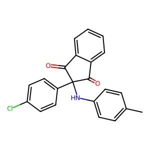 2-(4-Chlorophenyl)-2-(4-methylanilino)indene-1,3-dione structure