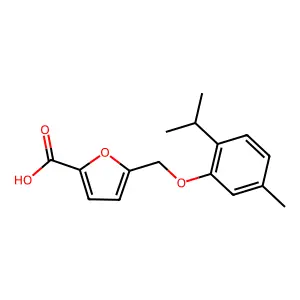 5-(2-Isopropyl-5-methyl-phenoxymethyl)-furan-2-carboxylic acid structure
