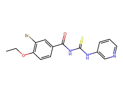 3-bromo-4-ethoxy-N-(pyridin-3-ylcarbamothioyl)benzamide structure