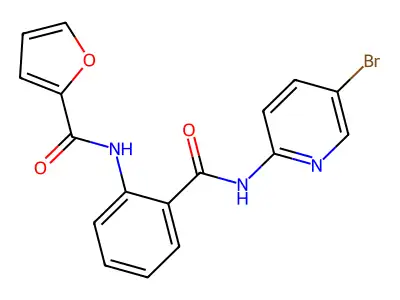 N-{2-[(5-bromopyridin-2-yl)carbamoyl]phenyl}furan-2-carboxamide structure