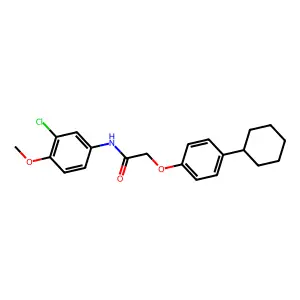 N-(3-chloro-4-methoxyphenyl)-2-(4-cyclohexylphenoxy)acetamide structure