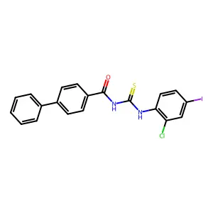 N-[(2-chloro-4-iodophenyl)carbamothioyl]-4-phenylbenzamide structure