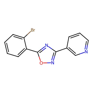 3-[5-(2-Bromophenyl)-1,2,4-oxadiazol-3-yl]pyridine structure
