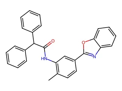 N-[5-(1,3-benzoxazol-2-yl)-2-methylphenyl]-2,2-diphenylacetamide structure