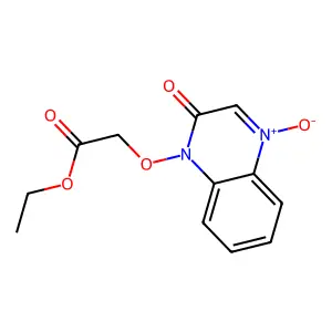 ethyl [(4-oxido-2-oxo-1(2H)-quinoxalinyl)oxy]acetate structure